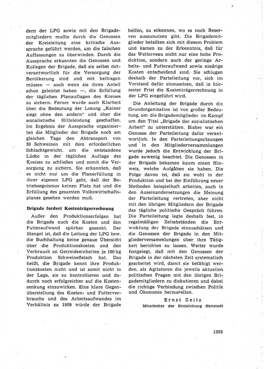 Neuer Weg (NW), Organ des Zentralkomitees (ZK) der SED (Sozialistische Einheitspartei Deutschlands) für Fragen des Parteilebens, 15. Jahrgang [Deutsche Demokratische Republik (DDR)] 1960, Seite 1353 (NW ZK SED DDR 1960, S. 1353)