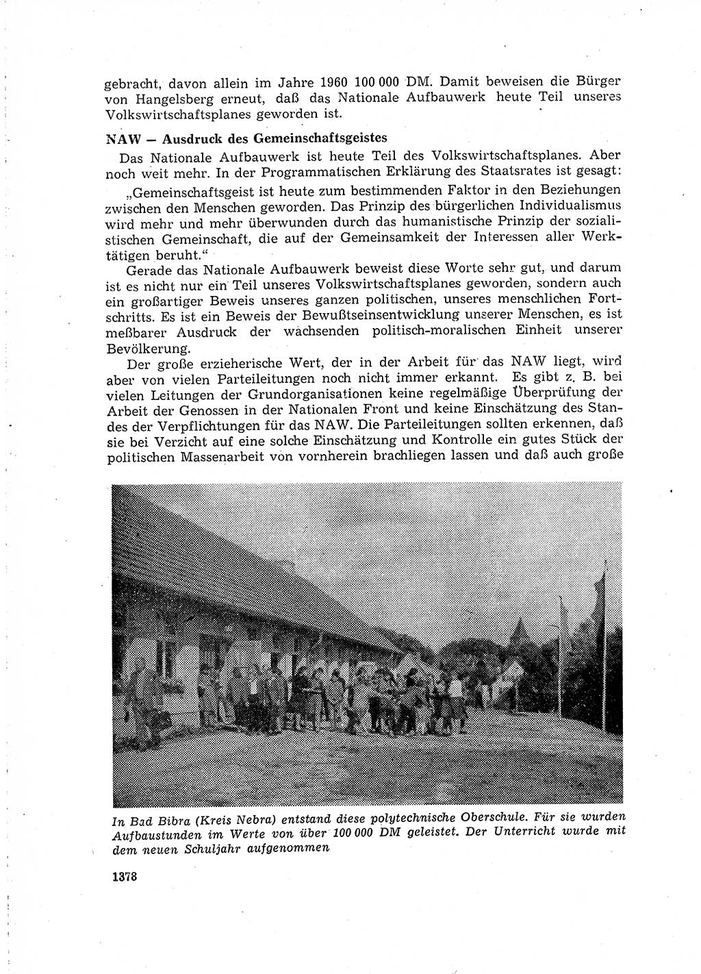 Neuer Weg (NW), Organ des Zentralkomitees (ZK) der SED (Sozialistische Einheitspartei Deutschlands) für Fragen des Parteilebens, 15. Jahrgang [Deutsche Demokratische Republik (DDR)] 1960, Seite 1378 (NW ZK SED DDR 1960, S. 1378)