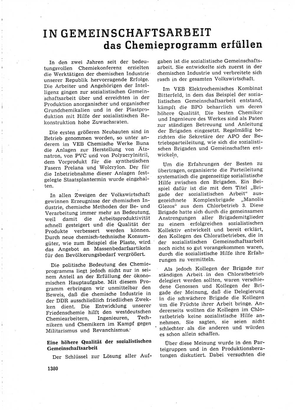 Neuer Weg (NW), Organ des Zentralkomitees (ZK) der SED (Sozialistische Einheitspartei Deutschlands) für Fragen des Parteilebens, 15. Jahrgang [Deutsche Demokratische Republik (DDR)] 1960, Seite 1380 (NW ZK SED DDR 1960, S. 1380)
