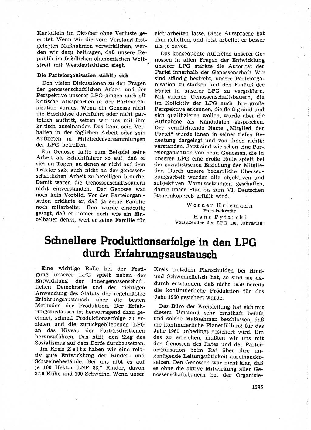 Neuer Weg (NW), Organ des Zentralkomitees (ZK) der SED (Sozialistische Einheitspartei Deutschlands) für Fragen des Parteilebens, 15. Jahrgang [Deutsche Demokratische Republik (DDR)] 1960, Seite 1395 (NW ZK SED DDR 1960, S. 1395)