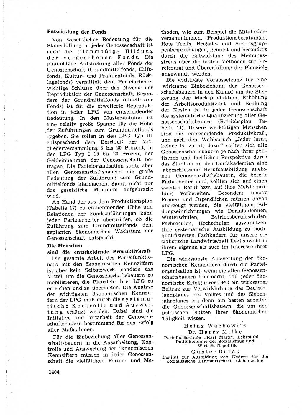 Neuer Weg (NW), Organ des Zentralkomitees (ZK) der SED (Sozialistische Einheitspartei Deutschlands) für Fragen des Parteilebens, 15. Jahrgang [Deutsche Demokratische Republik (DDR)] 1960, Seite 1404 (NW ZK SED DDR 1960, S. 1404)