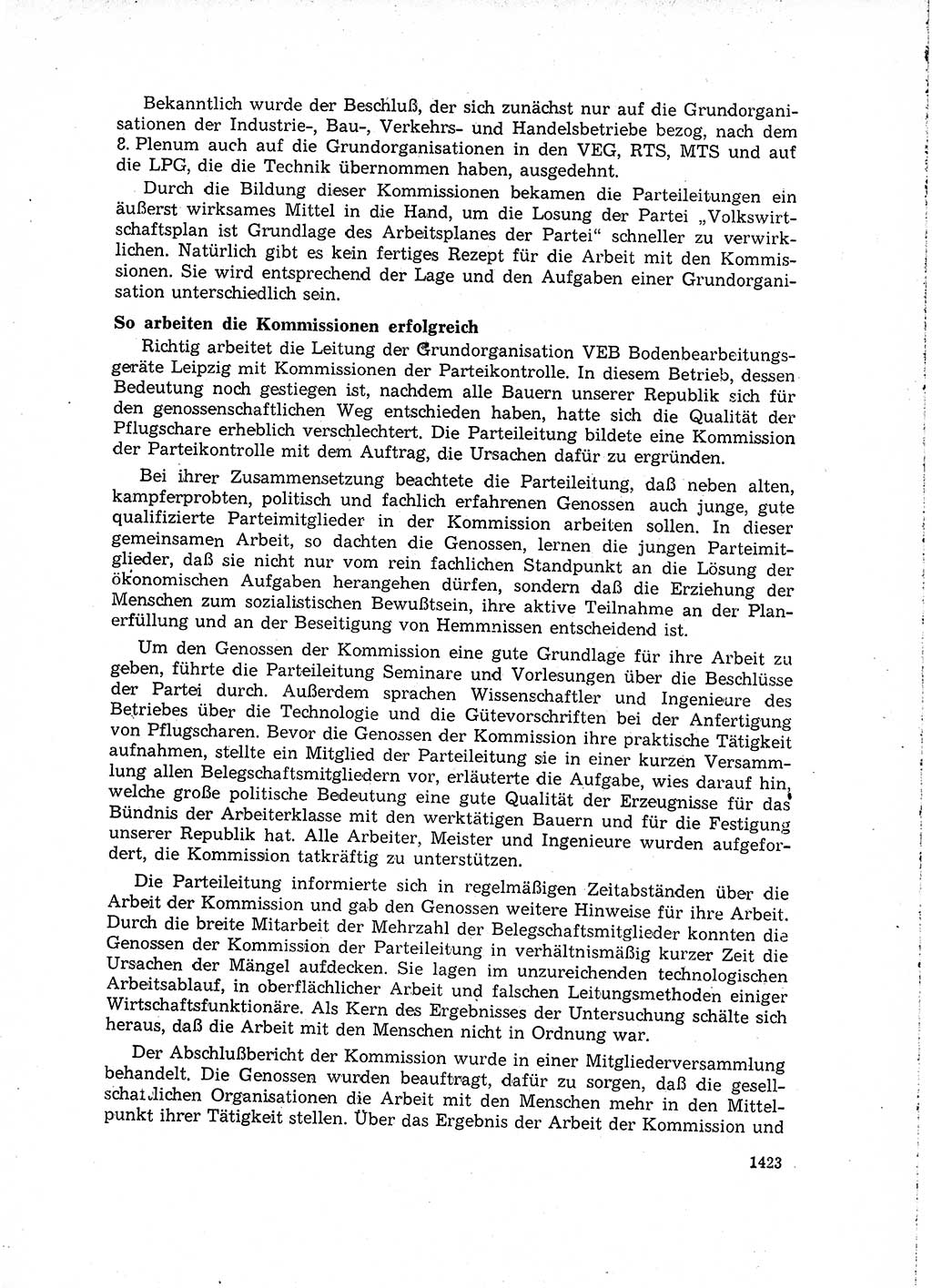 Neuer Weg (NW), Organ des Zentralkomitees (ZK) der SED (Sozialistische Einheitspartei Deutschlands) für Fragen des Parteilebens, 15. Jahrgang [Deutsche Demokratische Republik (DDR)] 1960, Seite 1423 (NW ZK SED DDR 1960, S. 1423)