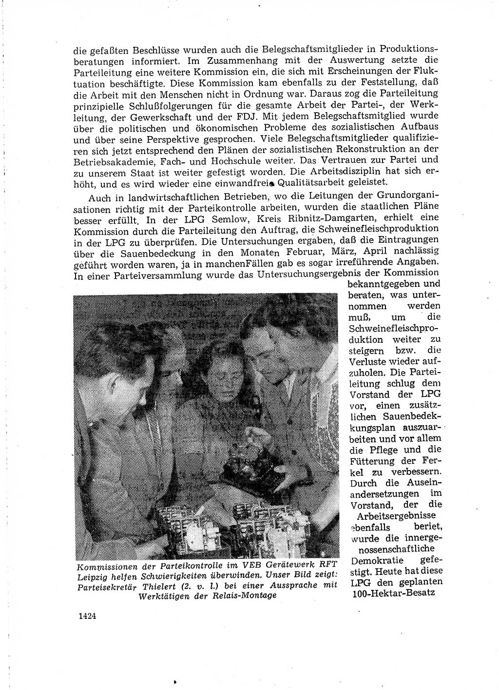Neuer Weg (NW), Organ des Zentralkomitees (ZK) der SED (Sozialistische Einheitspartei Deutschlands) für Fragen des Parteilebens, 15. Jahrgang [Deutsche Demokratische Republik (DDR)] 1960, Seite 1424 (NW ZK SED DDR 1960, S. 1424)