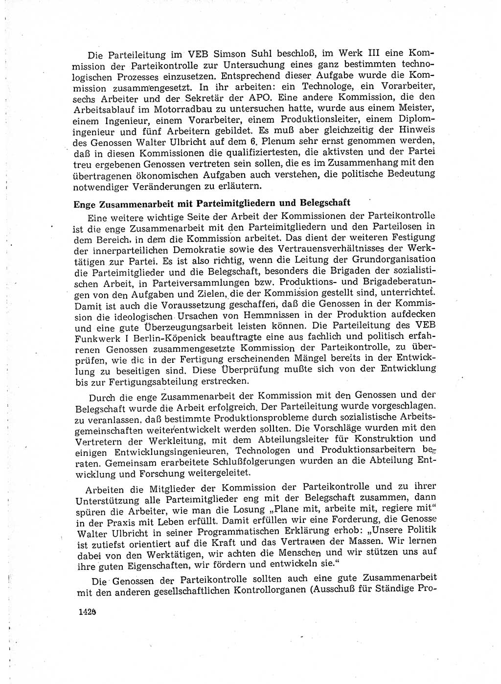 Neuer Weg (NW), Organ des Zentralkomitees (ZK) der SED (Sozialistische Einheitspartei Deutschlands) für Fragen des Parteilebens, 15. Jahrgang [Deutsche Demokratische Republik (DDR)] 1960, Seite 1426 (NW ZK SED DDR 1960, S. 1426)