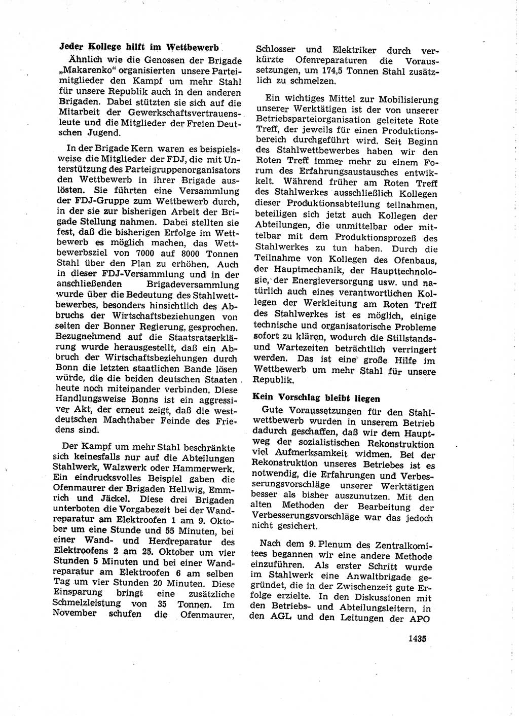 Neuer Weg (NW), Organ des Zentralkomitees (ZK) der SED (Sozialistische Einheitspartei Deutschlands) für Fragen des Parteilebens, 15. Jahrgang [Deutsche Demokratische Republik (DDR)] 1960, Seite 1435 (NW ZK SED DDR 1960, S. 1435)