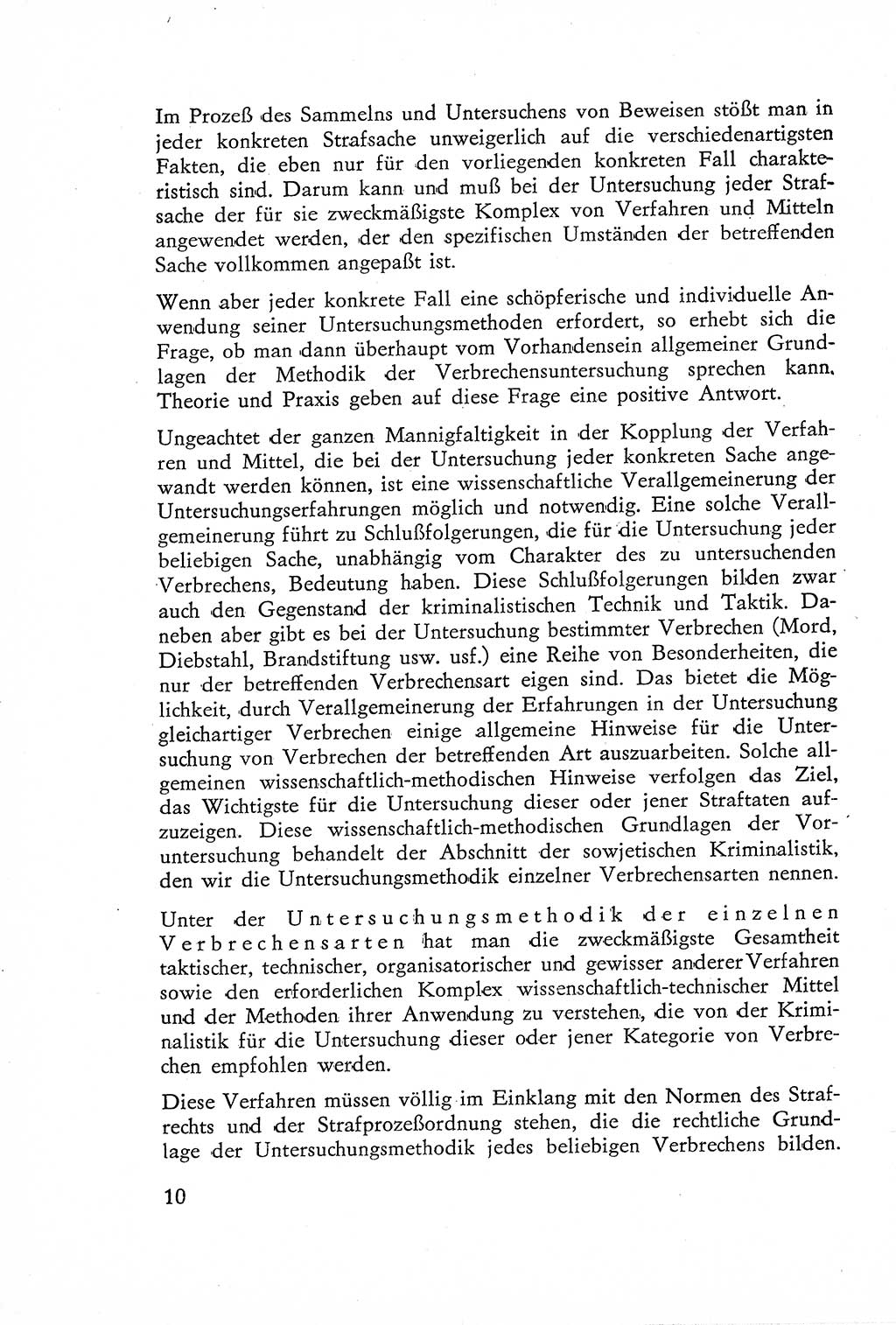 Die Untersuchung einzelner Verbrechensarten [Deutsche Demokratische Republik (DDR)] 1960, Seite 10 (Unters. Verbr.-Art. DDR 1960, S. 10)