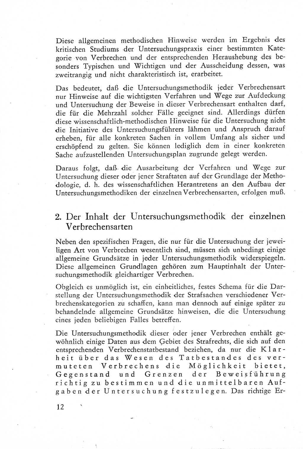 Die Untersuchung einzelner Verbrechensarten [Deutsche Demokratische Republik (DDR)] 1960, Seite 12 (Unters. Verbr.-Art. DDR 1960, S. 12)