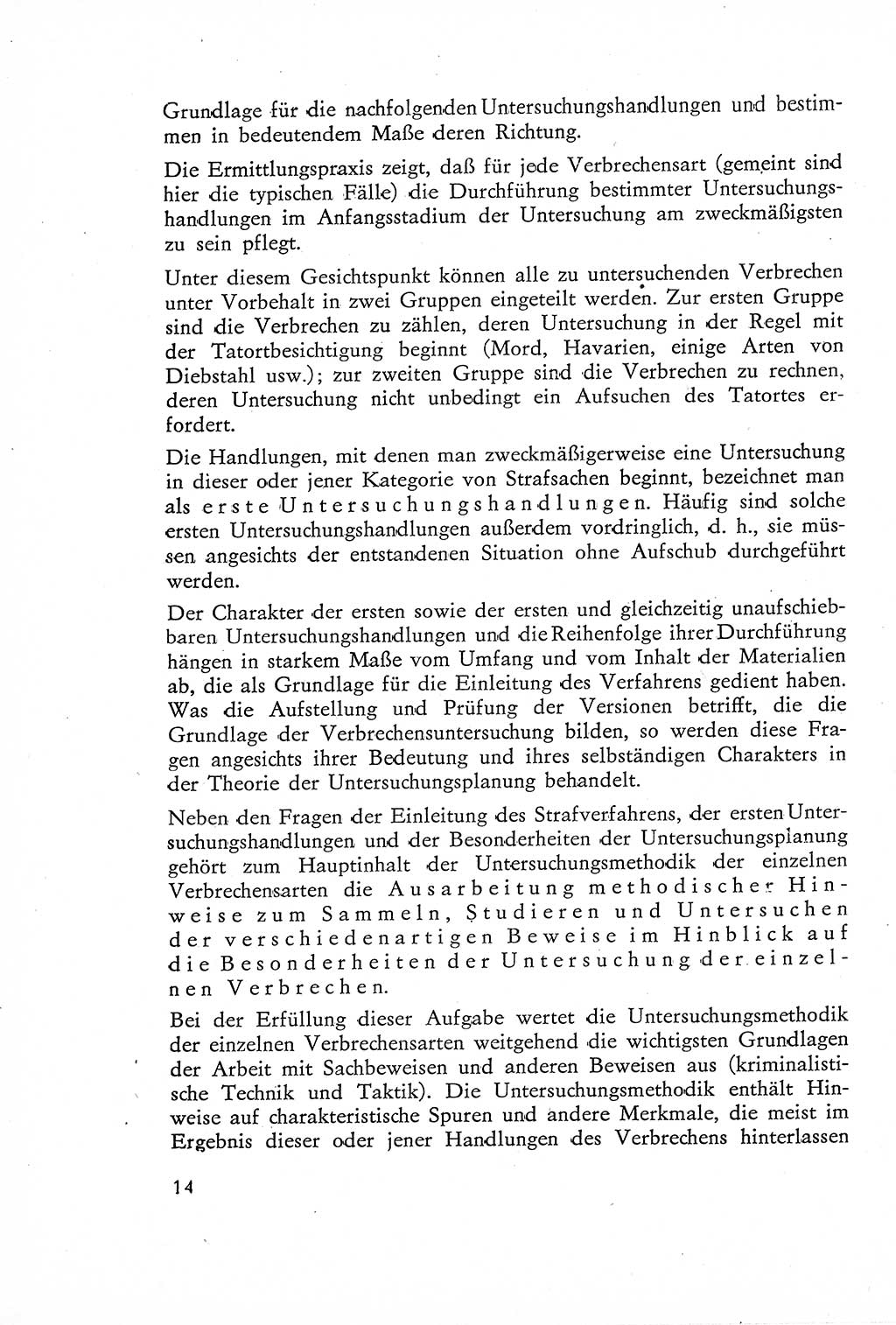 Die Untersuchung einzelner Verbrechensarten [Deutsche Demokratische Republik (DDR)] 1960, Seite 14 (Unters. Verbr.-Art. DDR 1960, S. 14)