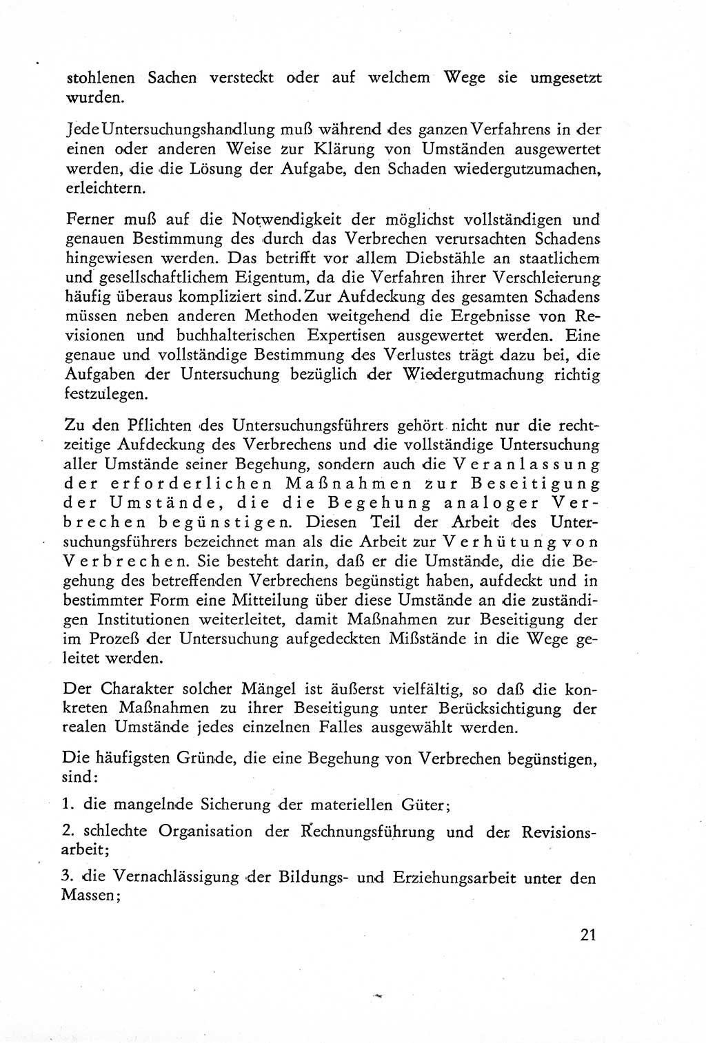 Die Untersuchung einzelner Verbrechensarten [Deutsche Demokratische Republik (DDR)] 1960, Seite 21 (Unters. Verbr.-Art. DDR 1960, S. 21)