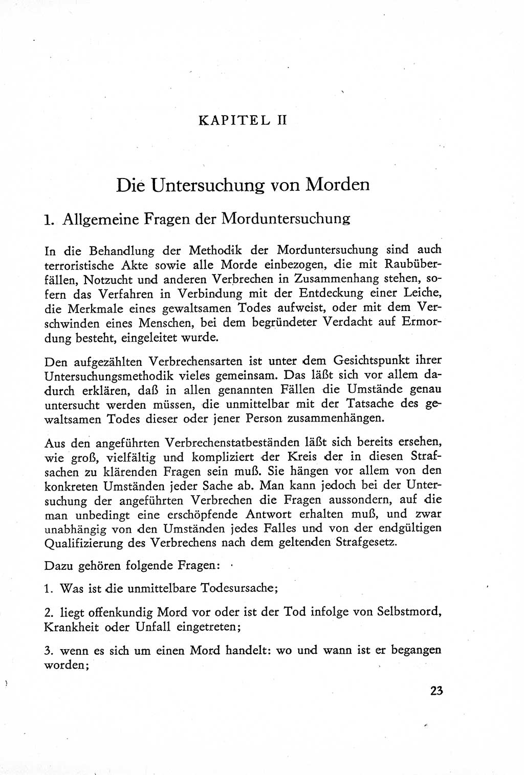 Die Untersuchung einzelner Verbrechensarten [Deutsche Demokratische Republik (DDR)] 1960, Seite 23 (Unters. Verbr.-Art. DDR 1960, S. 23)