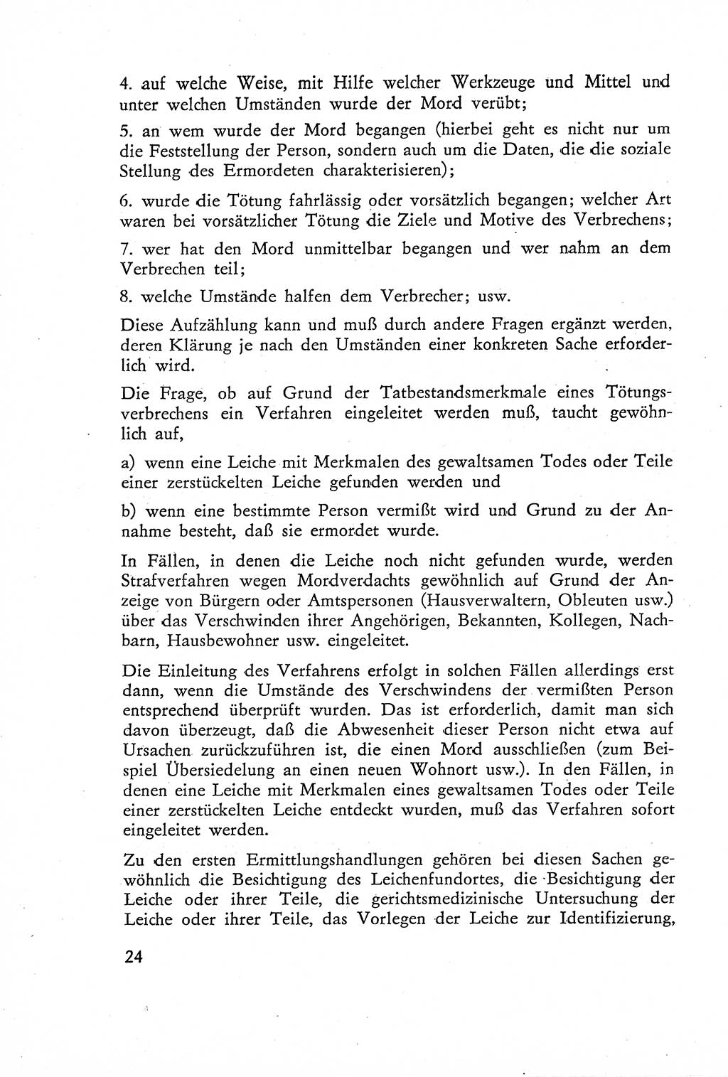 Die Untersuchung einzelner Verbrechensarten [Deutsche Demokratische Republik (DDR)] 1960, Seite 24 (Unters. Verbr.-Art. DDR 1960, S. 24)