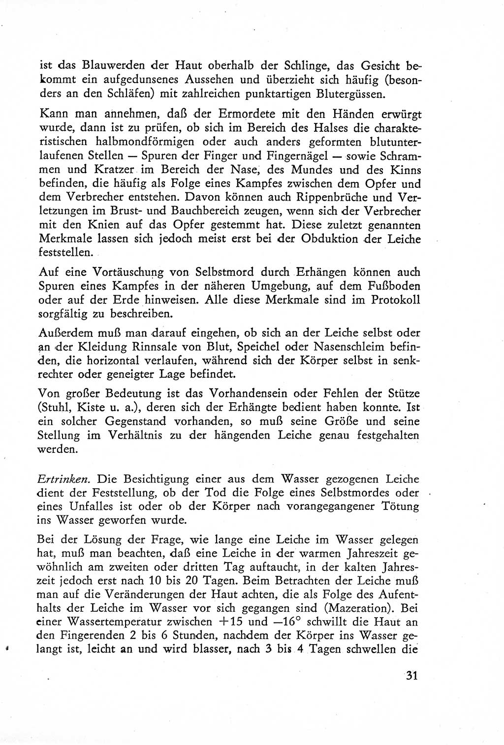 Die Untersuchung einzelner Verbrechensarten [Deutsche Demokratische Republik (DDR)] 1960, Seite 31 (Unters. Verbr.-Art. DDR 1960, S. 31)