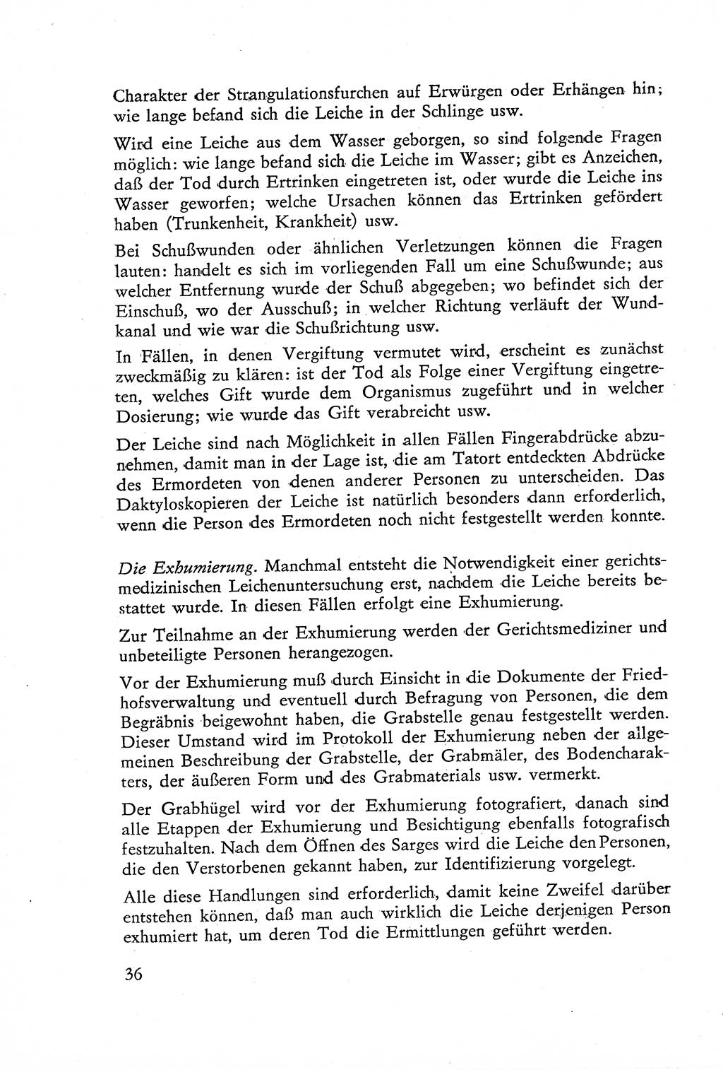 Die Untersuchung einzelner Verbrechensarten [Deutsche Demokratische Republik (DDR)] 1960, Seite 36 (Unters. Verbr.-Art. DDR 1960, S. 36)