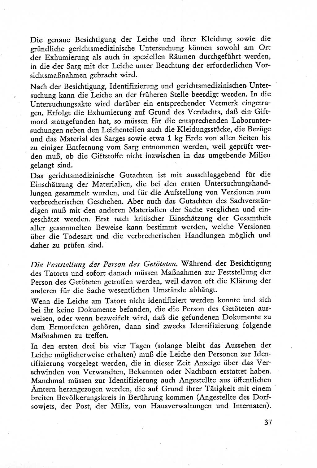 Die Untersuchung einzelner Verbrechensarten [Deutsche Demokratische Republik (DDR)] 1960, Seite 37 (Unters. Verbr.-Art. DDR 1960, S. 37)