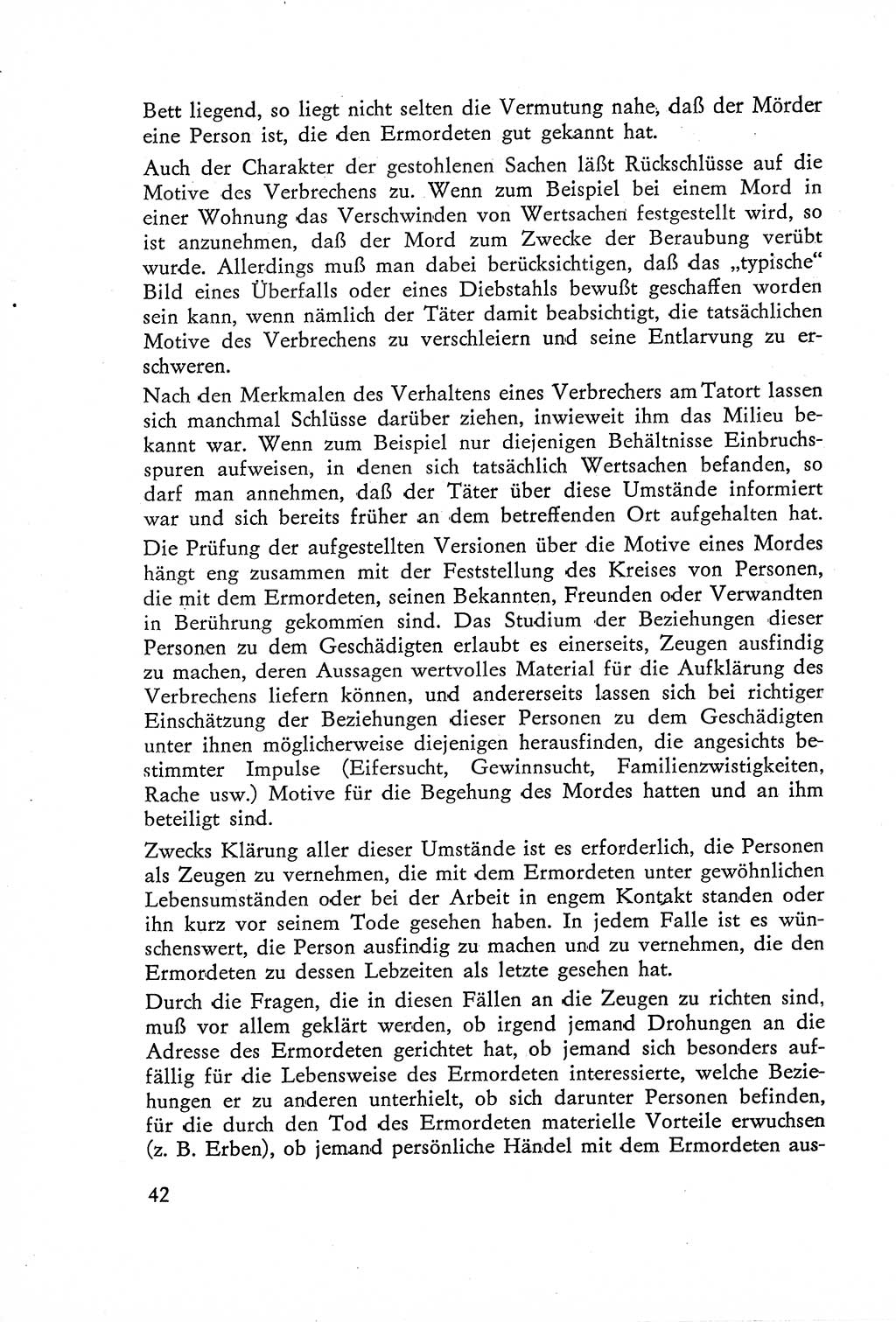 Die Untersuchung einzelner Verbrechensarten [Deutsche Demokratische Republik (DDR)] 1960, Seite 42 (Unters. Verbr.-Art. DDR 1960, S. 42)