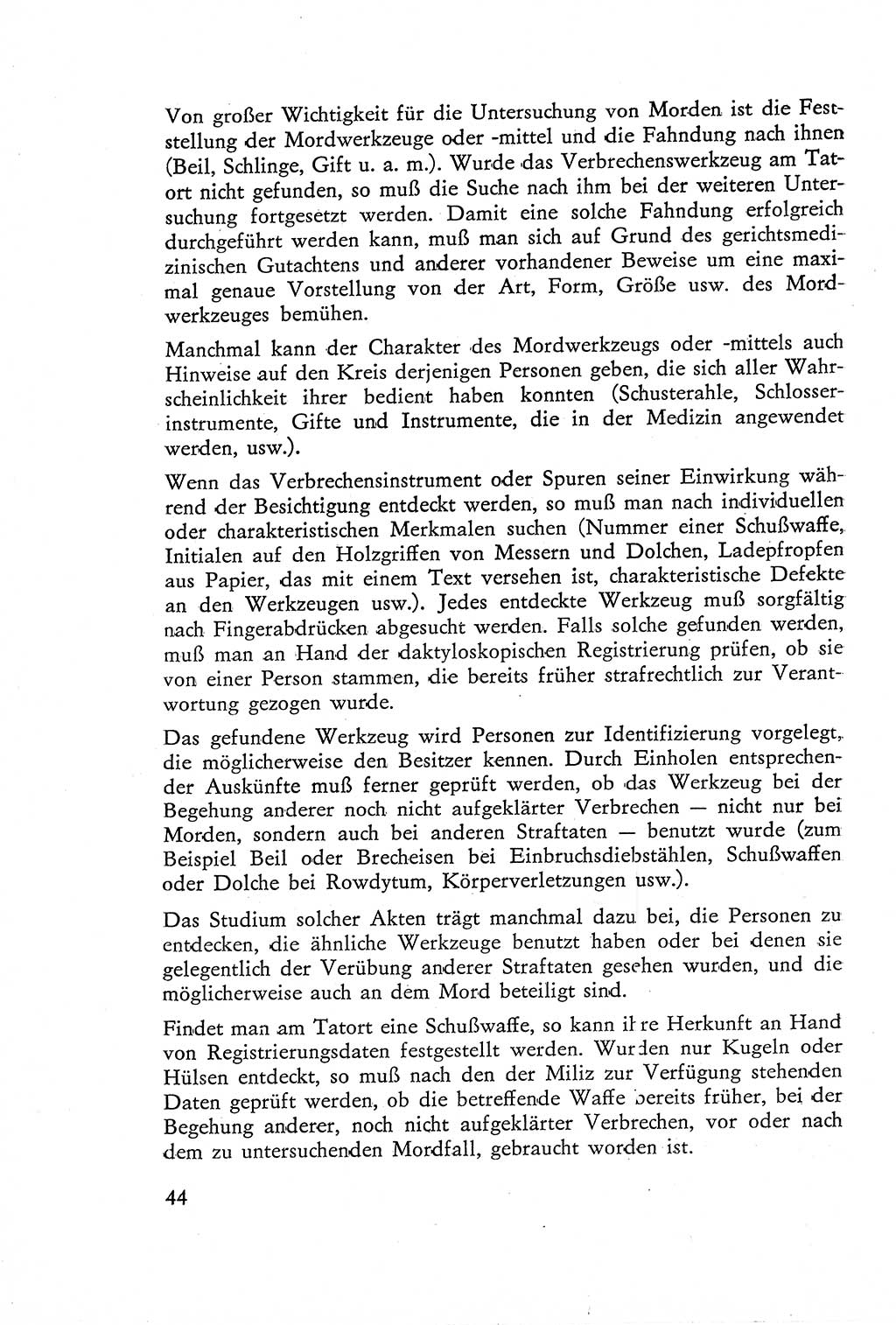 Die Untersuchung einzelner Verbrechensarten [Deutsche Demokratische Republik (DDR)] 1960, Seite 44 (Unters. Verbr.-Art. DDR 1960, S. 44)