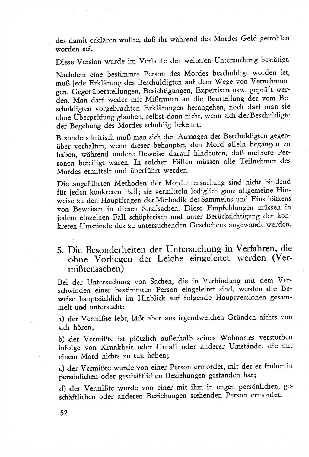 Die Untersuchung einzelner Verbrechensarten [Deutsche Demokratische Republik (DDR)] 1960, Seite 52 (Unters. Verbr.-Art. DDR 1960, S. 52)