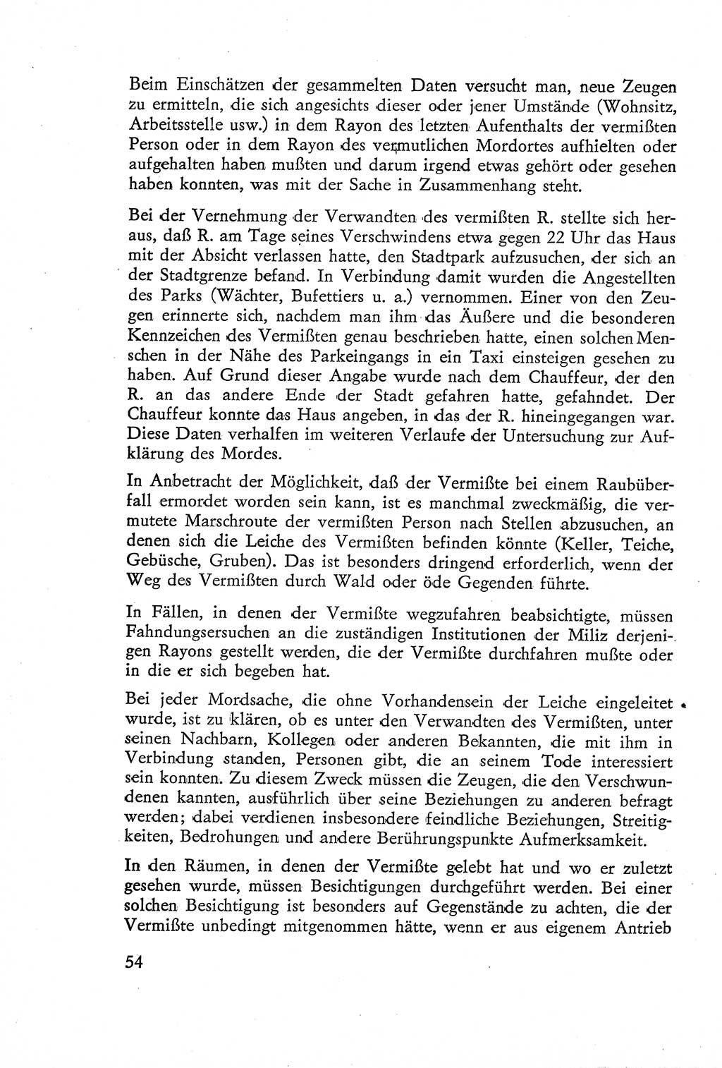 Die Untersuchung einzelner Verbrechensarten [Deutsche Demokratische Republik (DDR)] 1960, Seite 54 (Unters. Verbr.-Art. DDR 1960, S. 54)