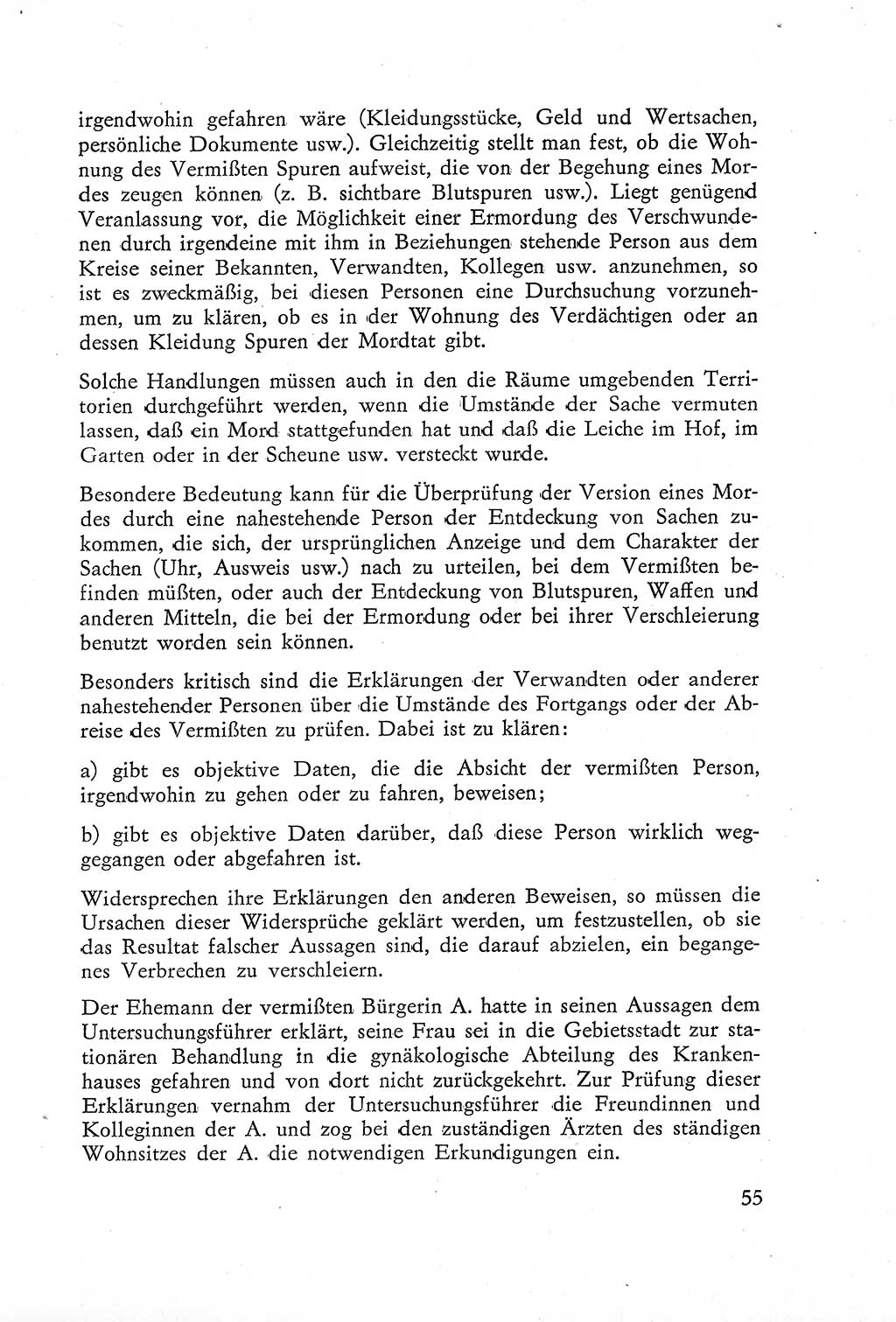 Die Untersuchung einzelner Verbrechensarten [Deutsche Demokratische Republik (DDR)] 1960, Seite 55 (Unters. Verbr.-Art. DDR 1960, S. 55)
