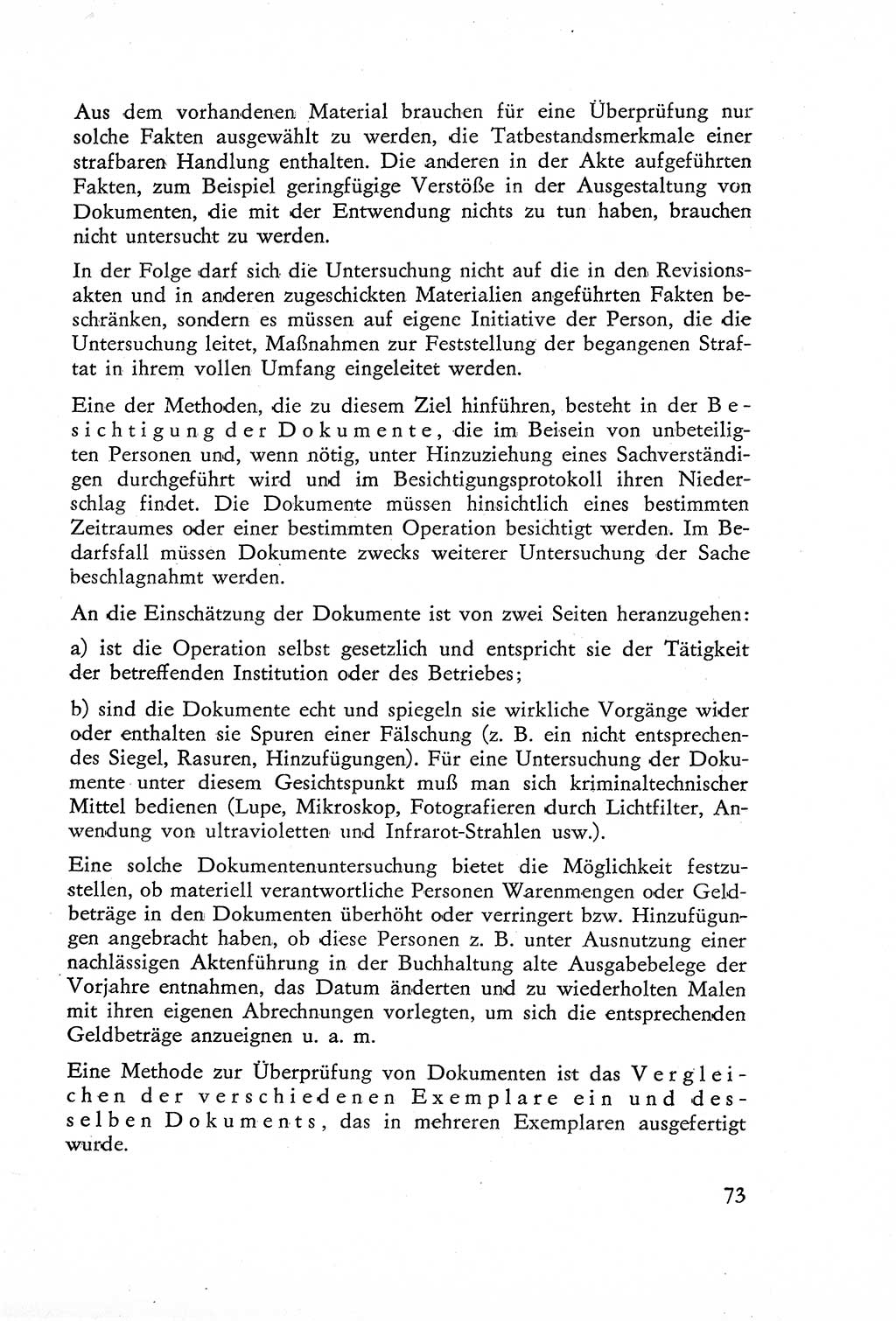 Die Untersuchung einzelner Verbrechensarten [Deutsche Demokratische Republik (DDR)] 1960, Seite 73 (Unters. Verbr.-Art. DDR 1960, S. 73)