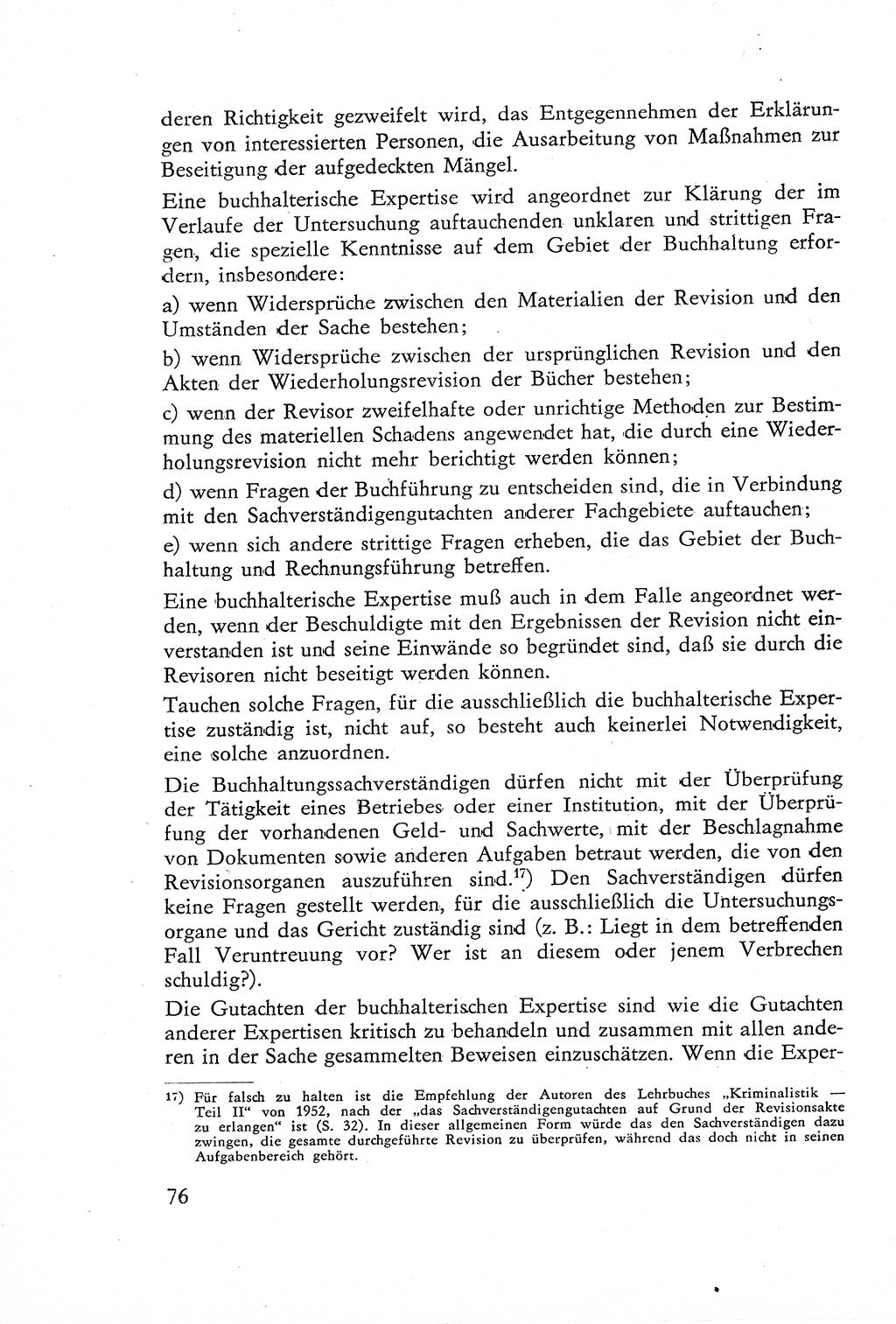 Die Untersuchung einzelner Verbrechensarten [Deutsche Demokratische Republik (DDR)] 1960, Seite 76 (Unters. Verbr.-Art. DDR 1960, S. 76)