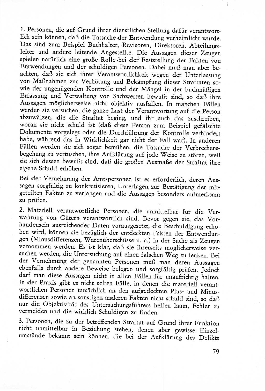 Die Untersuchung einzelner Verbrechensarten [Deutsche Demokratische Republik (DDR)] 1960, Seite 79 (Unters. Verbr.-Art. DDR 1960, S. 79)