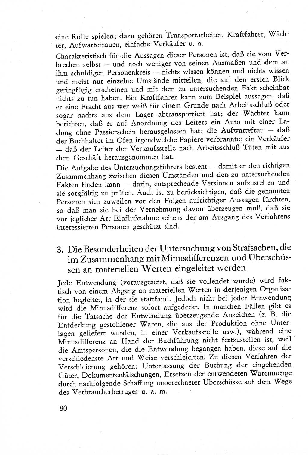 Die Untersuchung einzelner Verbrechensarten [Deutsche Demokratische Republik (DDR)] 1960, Seite 80 (Unters. Verbr.-Art. DDR 1960, S. 80)