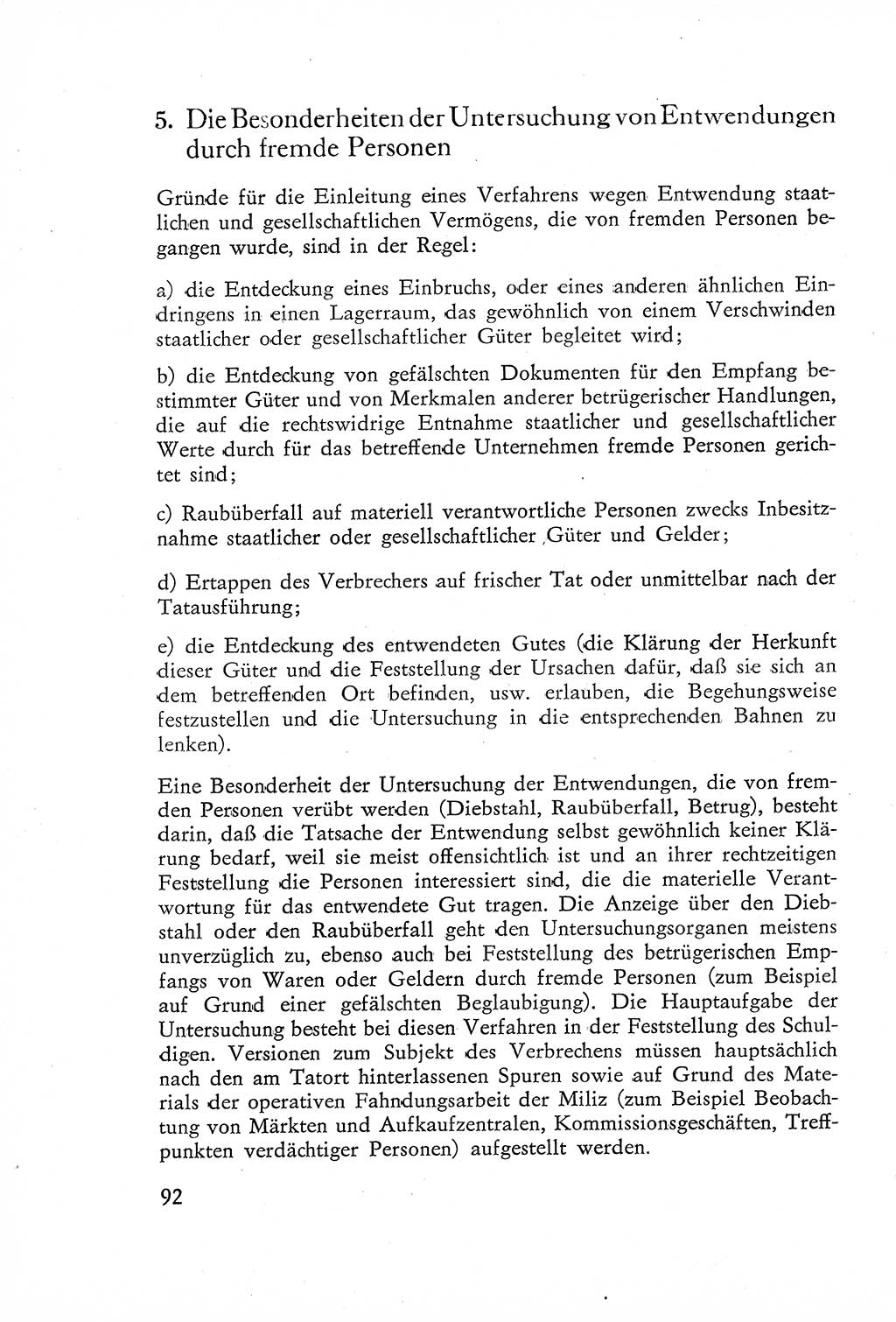 Die Untersuchung einzelner Verbrechensarten [Deutsche Demokratische Republik (DDR)] 1960, Seite 92 (Unters. Verbr.-Art. DDR 1960, S. 92)
