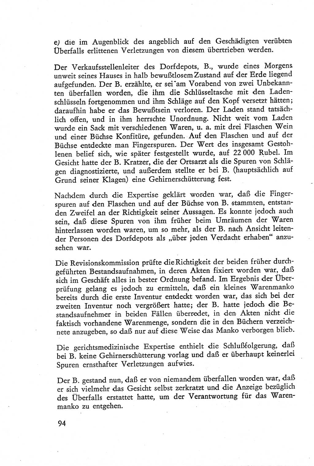 Die Untersuchung einzelner Verbrechensarten [Deutsche Demokratische Republik (DDR)] 1960, Seite 94 (Unters. Verbr.-Art. DDR 1960, S. 94)