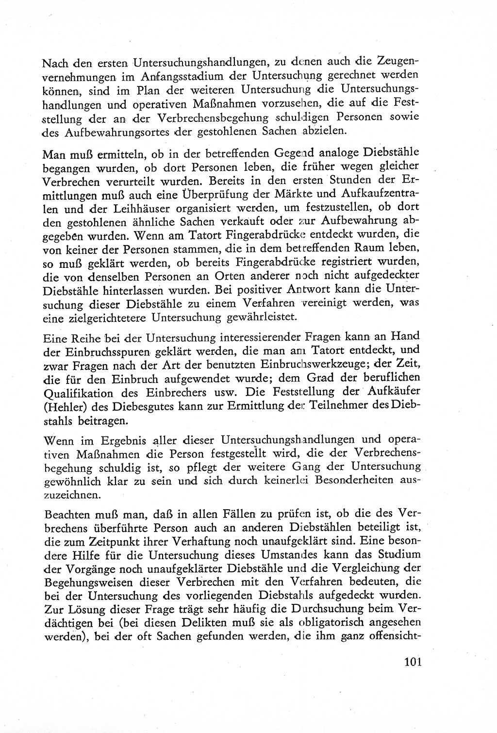Die Untersuchung einzelner Verbrechensarten [Deutsche Demokratische Republik (DDR)] 1960, Seite 101 (Unters. Verbr.-Art. DDR 1960, S. 101)