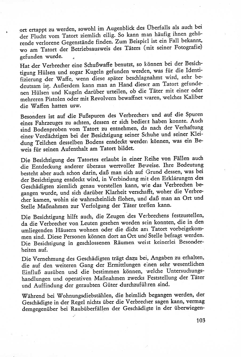 Die Untersuchung einzelner Verbrechensarten [Deutsche Demokratische Republik (DDR)] 1960, Seite 103 (Unters. Verbr.-Art. DDR 1960, S. 103)