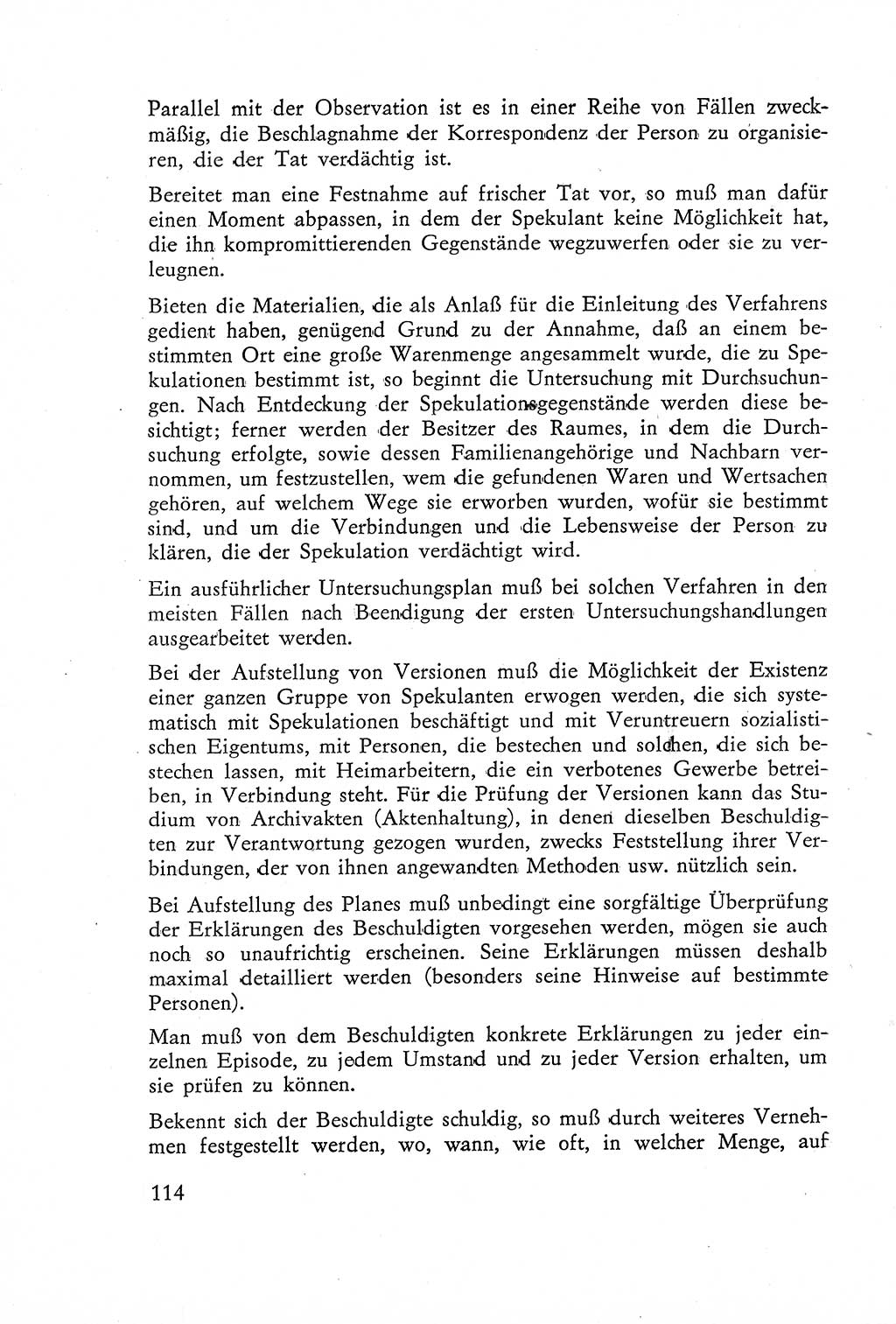 Die Untersuchung einzelner Verbrechensarten [Deutsche Demokratische Republik (DDR)] 1960, Seite 114 (Unters. Verbr.-Art. DDR 1960, S. 114)