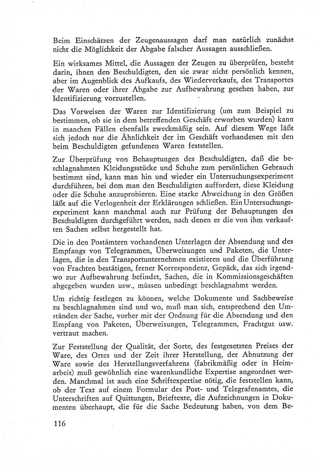 Die Untersuchung einzelner Verbrechensarten [Deutsche Demokratische Republik (DDR)] 1960, Seite 116 (Unters. Verbr.-Art. DDR 1960, S. 116)