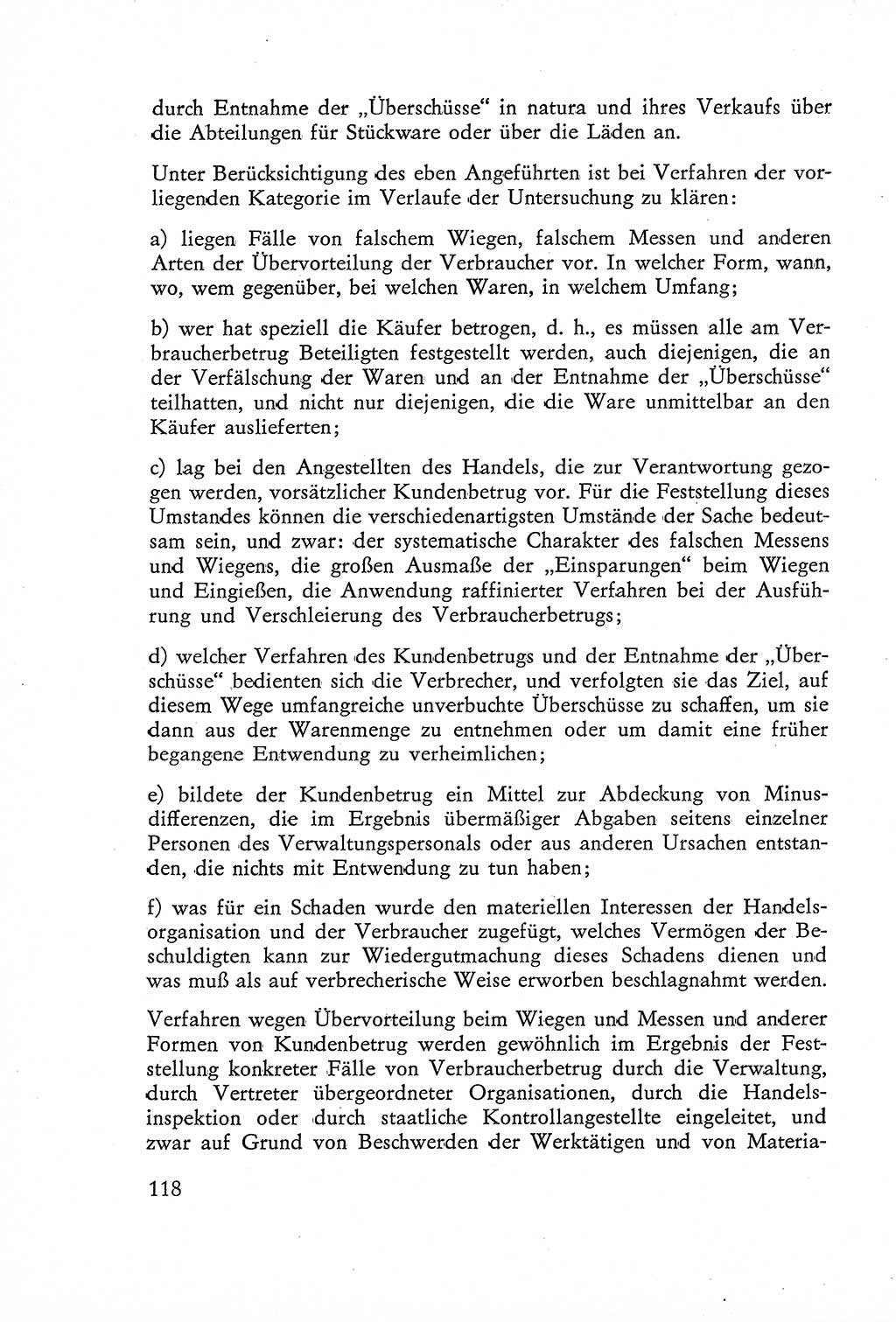 Die Untersuchung einzelner Verbrechensarten [Deutsche Demokratische Republik (DDR)] 1960, Seite 118 (Unters. Verbr.-Art. DDR 1960, S. 118)