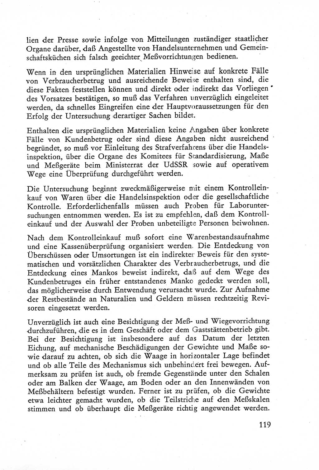 Die Untersuchung einzelner Verbrechensarten [Deutsche Demokratische Republik (DDR)] 1960, Seite 119 (Unters. Verbr.-Art. DDR 1960, S. 119)