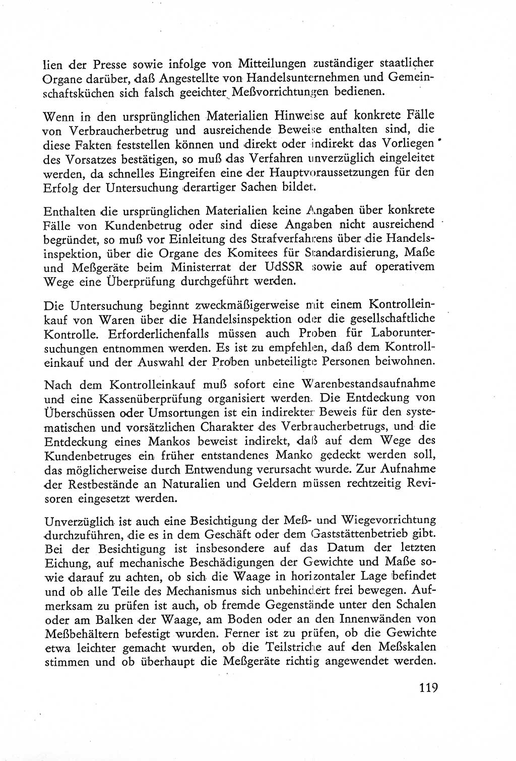 Die Untersuchung einzelner Verbrechensarten [Deutsche Demokratische Republik (DDR)] 1960, Seite 119 (Unters. Verbr.-Art. DDR 1960, S. 119)