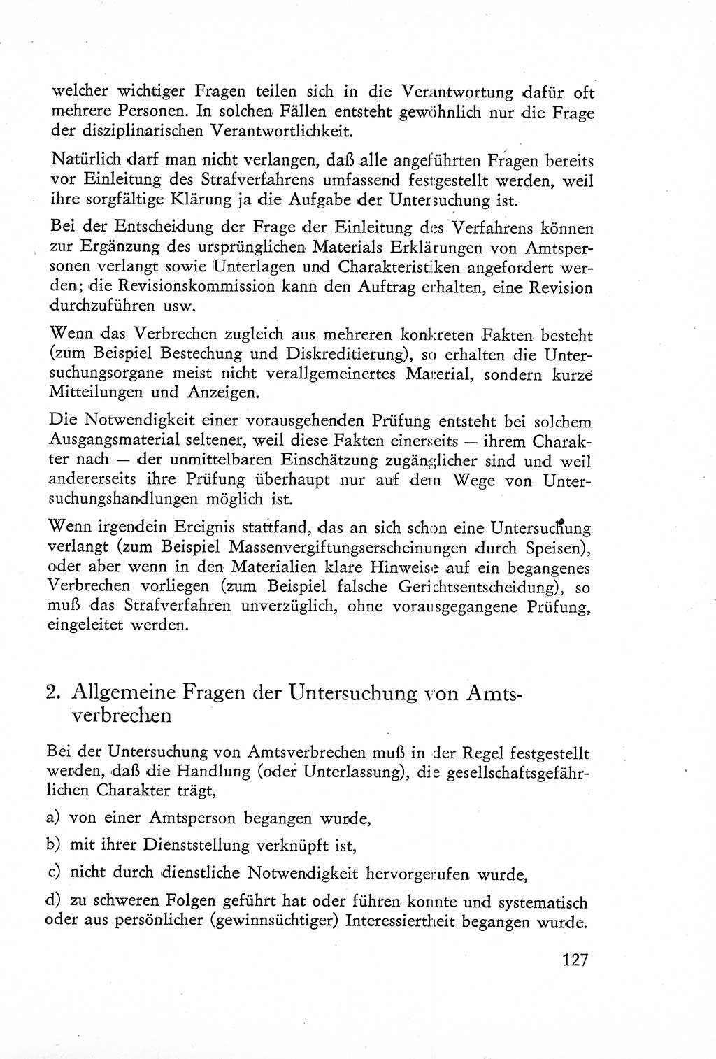Die Untersuchung einzelner Verbrechensarten [Deutsche Demokratische Republik (DDR)] 1960, Seite 127 (Unters. Verbr.-Art. DDR 1960, S. 127)