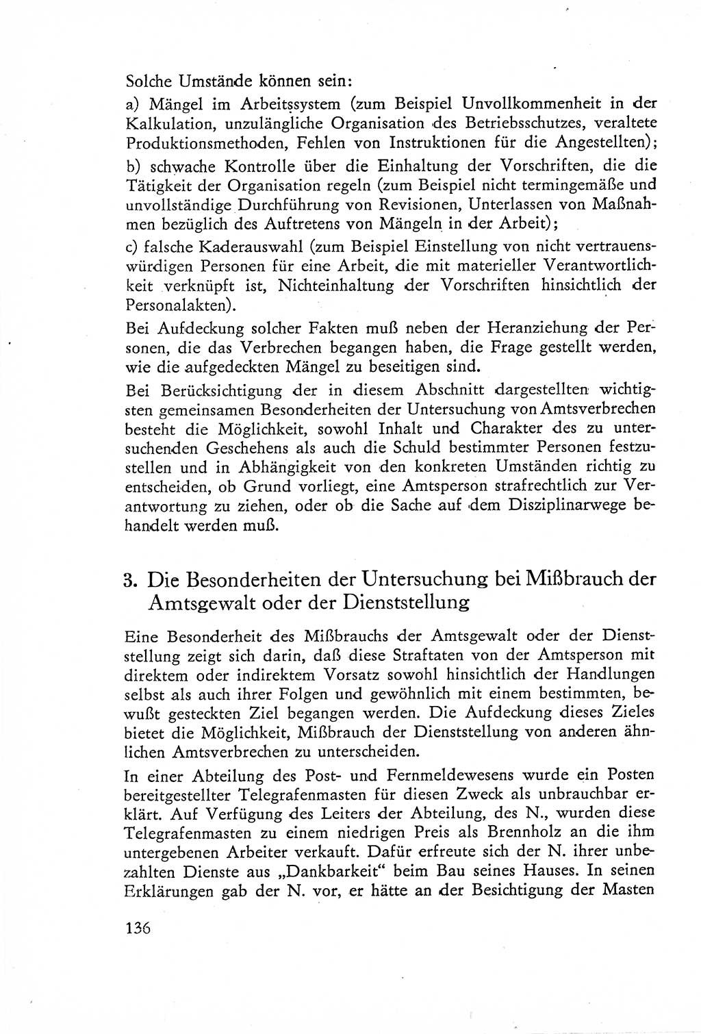 Die Untersuchung einzelner Verbrechensarten [Deutsche Demokratische Republik (DDR)] 1960, Seite 136 (Unters. Verbr.-Art. DDR 1960, S. 136)