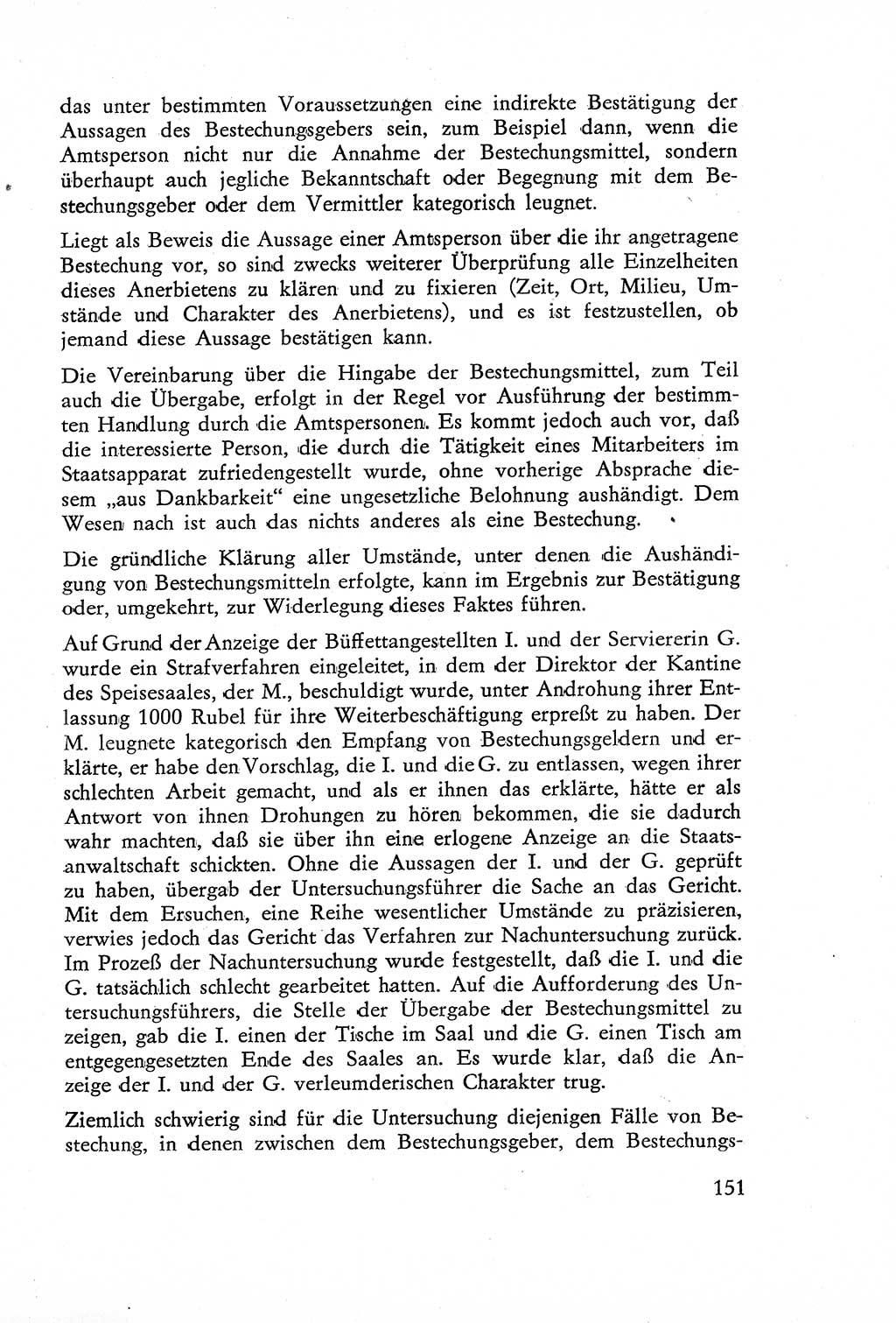 Die Untersuchung einzelner Verbrechensarten [Deutsche Demokratische Republik (DDR)] 1960, Seite 151 (Unters. Verbr.-Art. DDR 1960, S. 151)