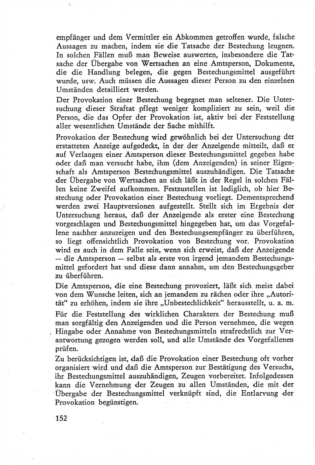 Die Untersuchung einzelner Verbrechensarten [Deutsche Demokratische Republik (DDR)] 1960, Seite 152 (Unters. Verbr.-Art. DDR 1960, S. 152)