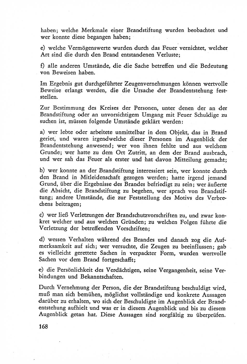 Die Untersuchung einzelner Verbrechensarten [Deutsche Demokratische Republik (DDR)] 1960, Seite 168 (Unters. Verbr.-Art. DDR 1960, S. 168)