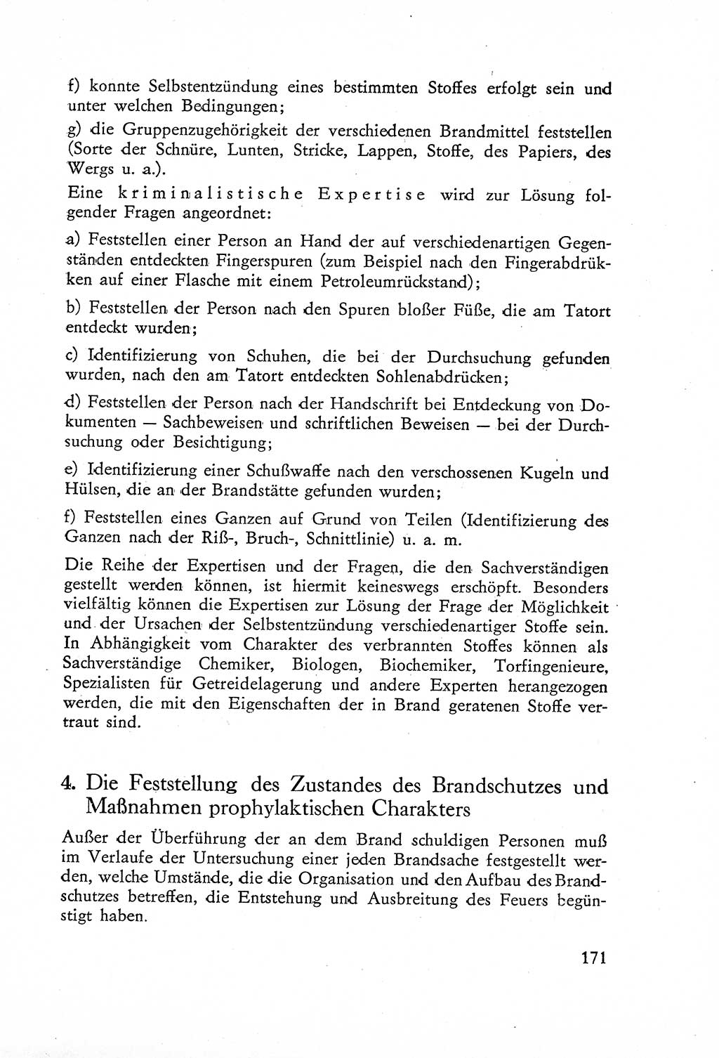 Die Untersuchung einzelner Verbrechensarten [Deutsche Demokratische Republik (DDR)] 1960, Seite 171 (Unters. Verbr.-Art. DDR 1960, S. 171)