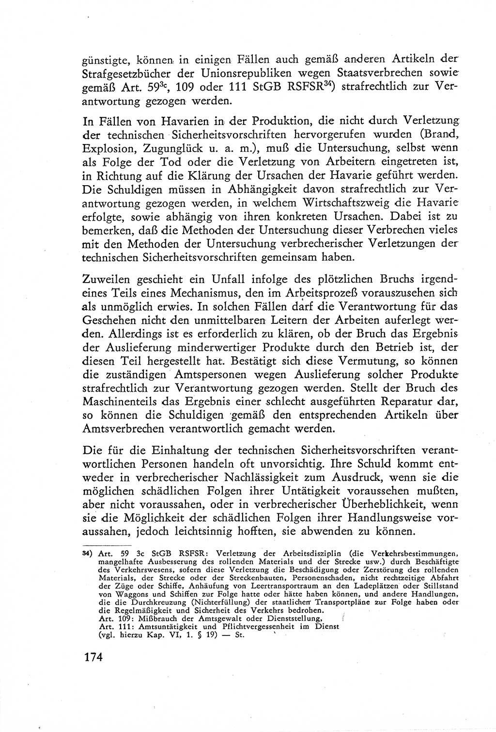 Die Untersuchung einzelner Verbrechensarten [Deutsche Demokratische Republik (DDR)] 1960, Seite 174 (Unters. Verbr.-Art. DDR 1960, S. 174)