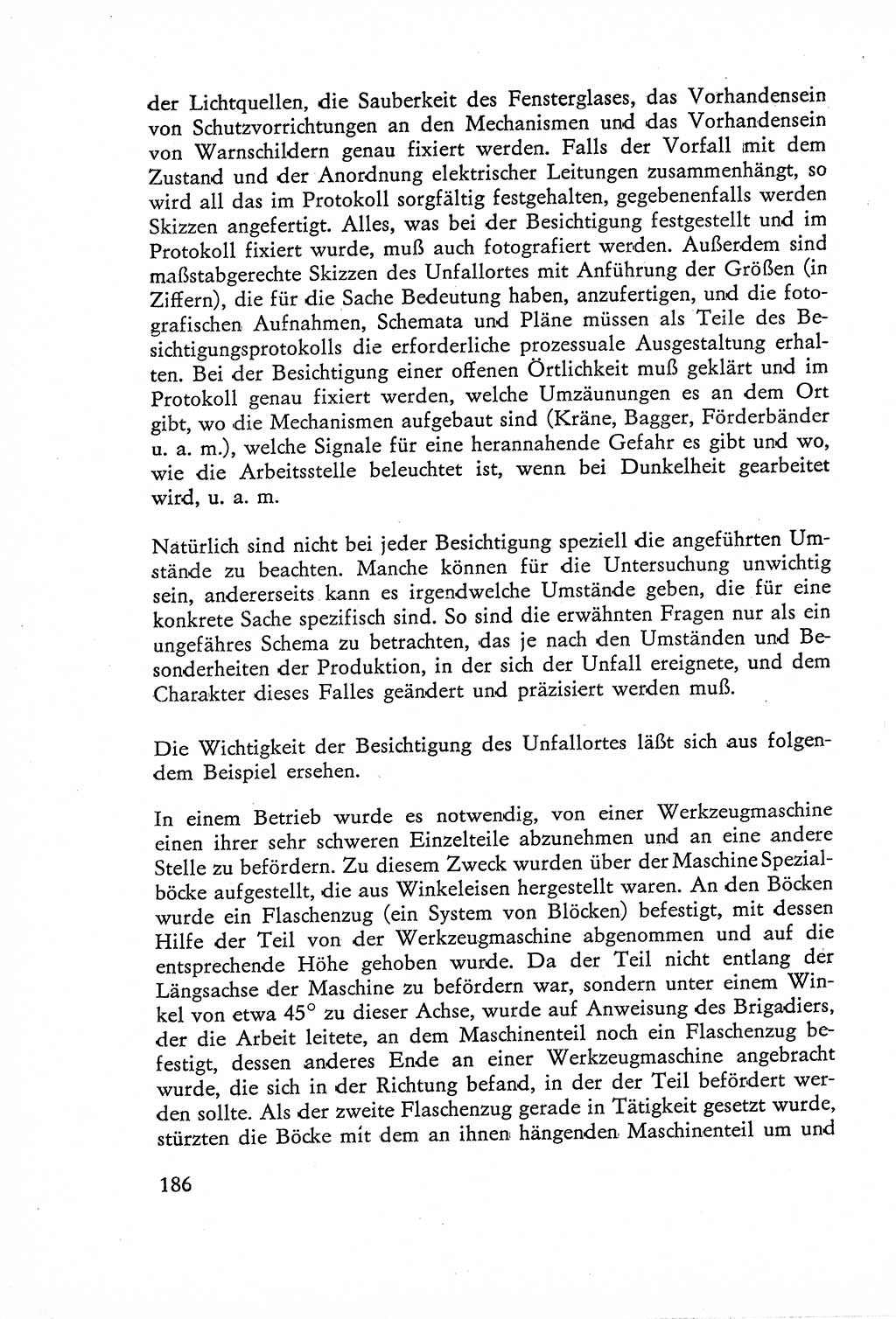 Die Untersuchung einzelner Verbrechensarten [Deutsche Demokratische Republik (DDR)] 1960, Seite 186 (Unters. Verbr.-Art. DDR 1960, S. 186)