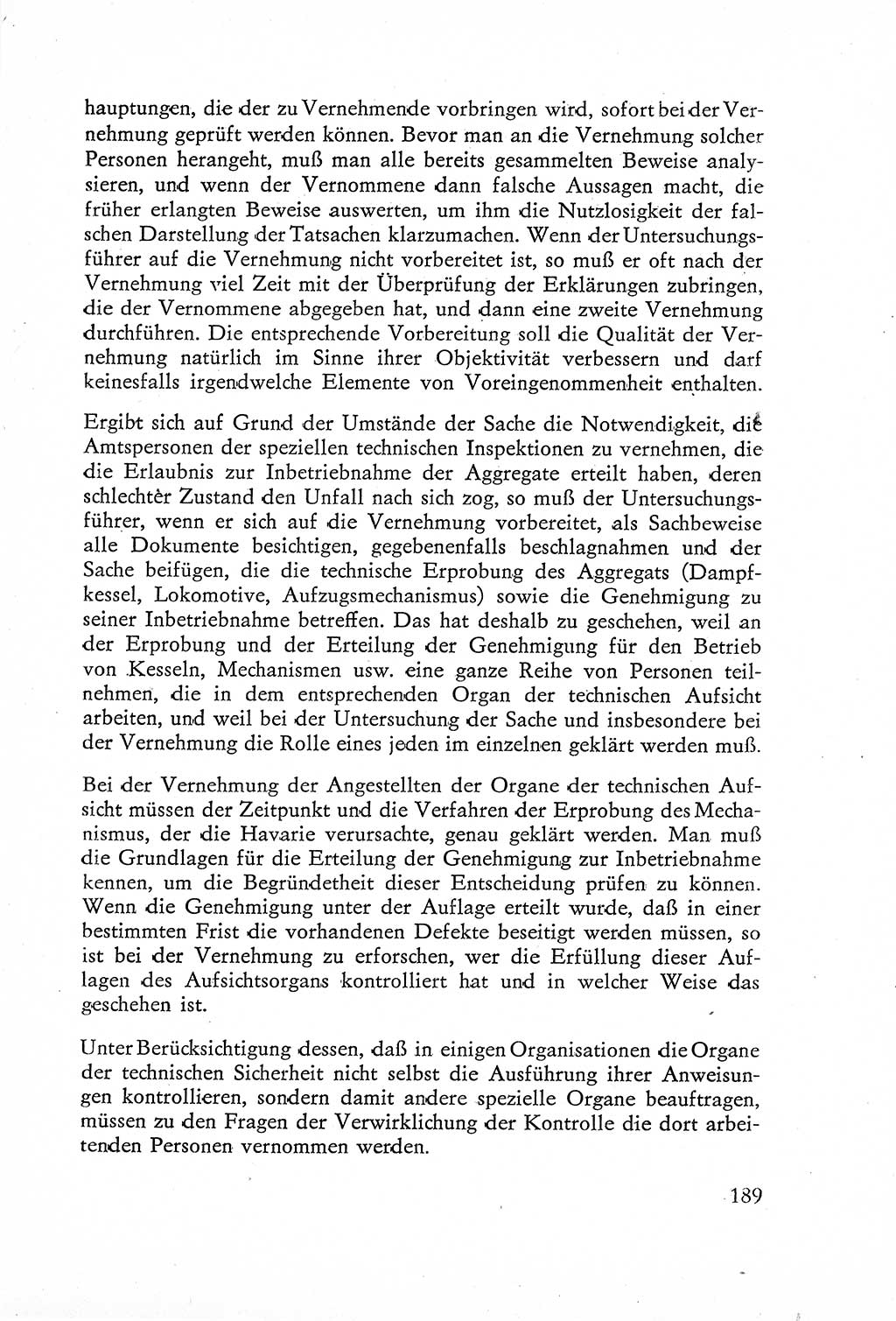 Die Untersuchung einzelner Verbrechensarten [Deutsche Demokratische Republik (DDR)] 1960, Seite 189 (Unters. Verbr.-Art. DDR 1960, S. 189)