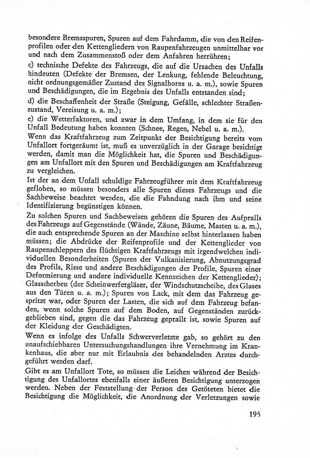 Die Untersuchung einzelner Verbrechensarten [Deutsche Demokratische Republik (DDR)] 1960, Seite 195 (Unters. Verbr.-Art. DDR 1960, S. 195)