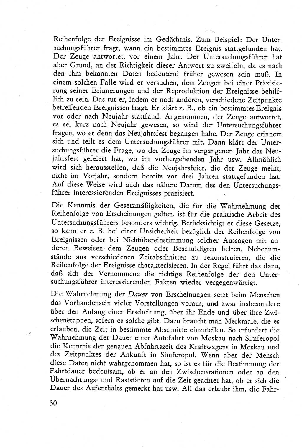 Die Vernehmung [Deutsche Demokratische Republik (DDR)] 1960, Seite 30 (Vern. DDR 1960, S. 30)
