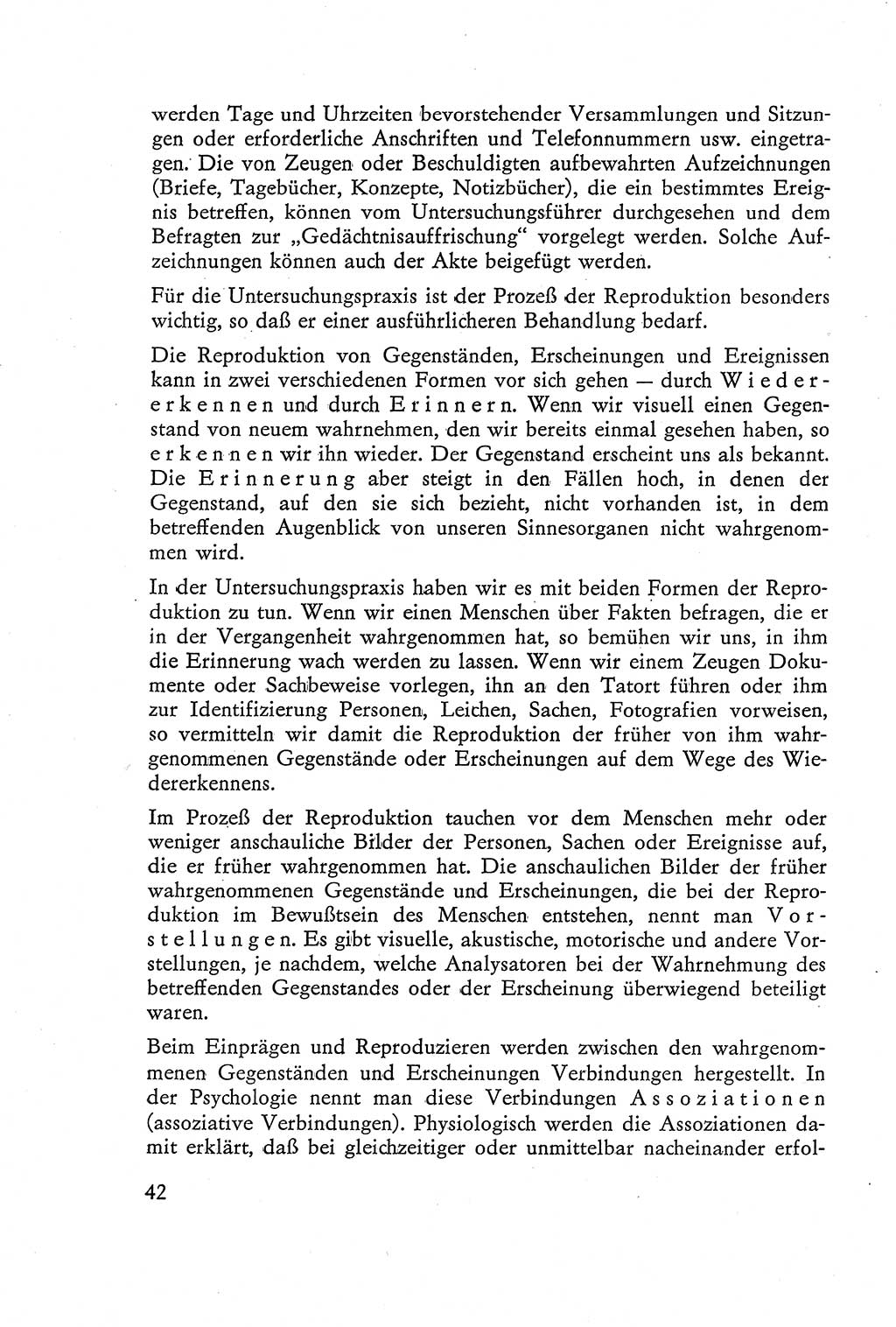 Die Vernehmung [Deutsche Demokratische Republik (DDR)] 1960, Seite 42 (Vern. DDR 1960, S. 42)