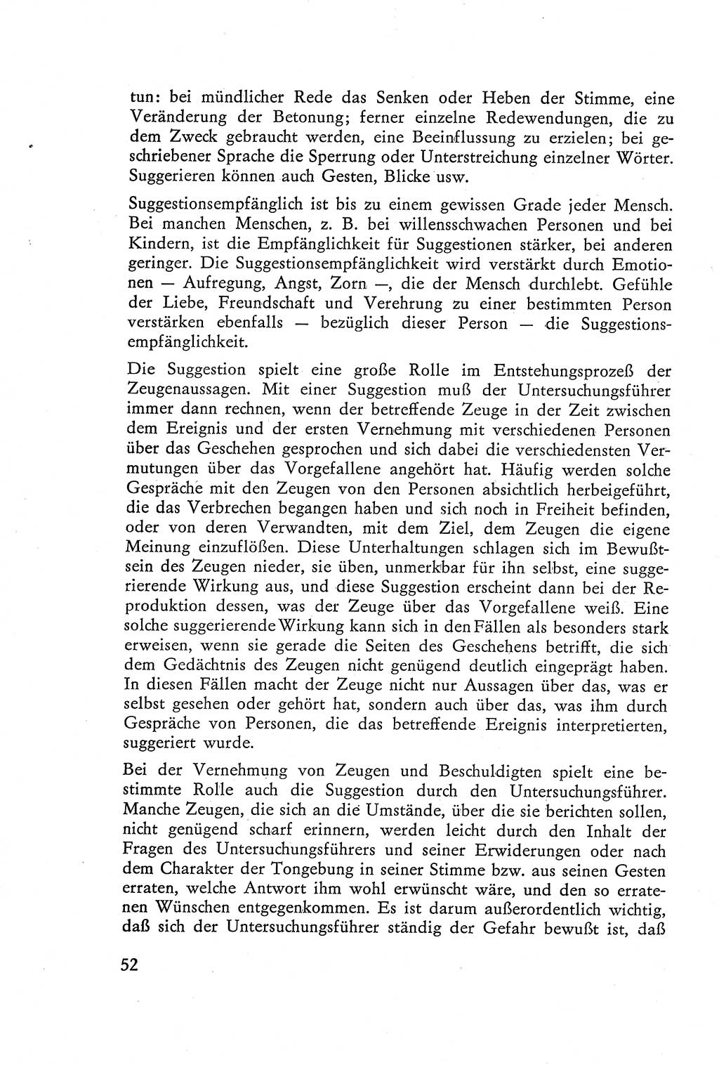 Die Vernehmung [Deutsche Demokratische Republik (DDR)] 1960, Seite 52 (Vern. DDR 1960, S. 52)
