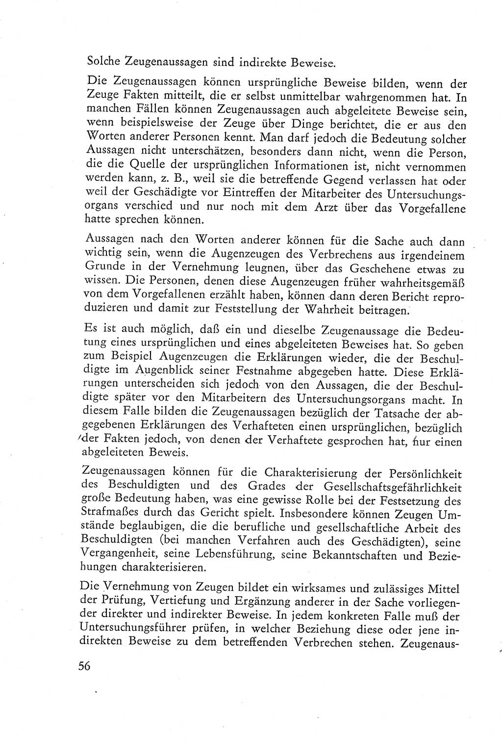 Die Vernehmung [Deutsche Demokratische Republik (DDR)] 1960, Seite 56 (Vern. DDR 1960, S. 56)